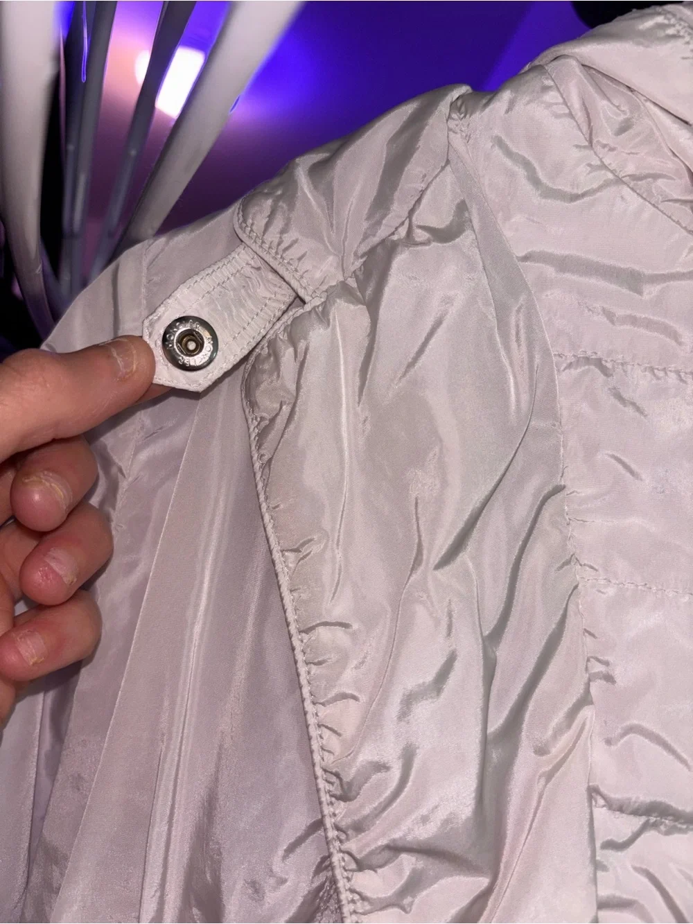 Moncler white Hooded Utility Jacket